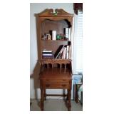 Maple Secretary Desk, bookshelf hutch top with