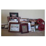 Large group lot of home decor pictures and frames