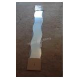 Two new Wall Decor mirrors, wavy design 10" x 64"