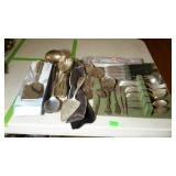 Group lot of silver-plate utensils and serving