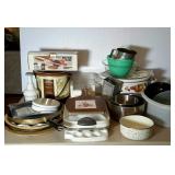 Kitchenwares. Crock pots, electric knife, sifter,
