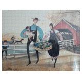 P. Buckley. Moss. Framed Puzzle Picture, signed