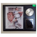 Mickey Mantle clock plaque. 15x12"