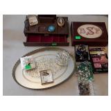 Costume Jewelry and jewelry box, trinket boxes,