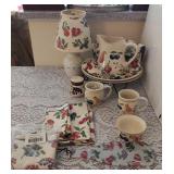 Longaberger Pottery Lot, Fruit Medley pattern