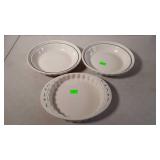 Longaberger pottery bakewear group, three pie