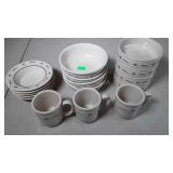 Longaberger pottery, bowls, four soup, four