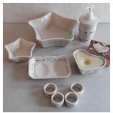 Longaberger pottery accessories, star shaped