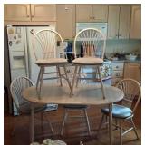 Kitchen table and chairs, contemporary wheat