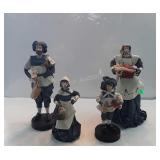 Pilgrim Family Thanksgiving Decor Figures, canvas