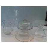 Home Service Glassware, 2 cake stands one with