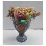 Fruit Display, wire urn style planter with