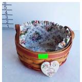 1995 Longaberger basket with double handles,