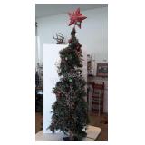Five foot artificial light up Christmas tree