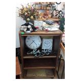 Book Shelf with home decor items and small stand