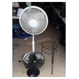 Lasko floor fan, desk fan and plant stand