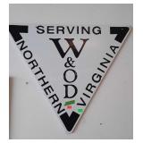 Wooden triangle wood northern Virginia sign, will
