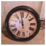 Group of 6 misc Home wall Decor prints and clock,