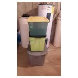 Group of three storage totes