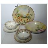 Painted china, includes Nippon mayo with ladle