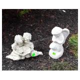 Flower Bed Decor lot, concrete Angle, frog lily