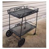 Wrought Iron Tea Server Cart, location back Deck
