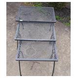 Nest of 3 Wrought Iron Side Stands. location back