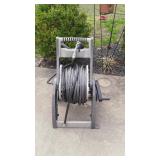 Water Hose and Reel. With nice fire hose style