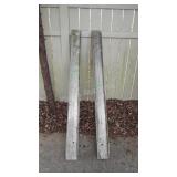 Set of metal lawn mower ramps, heavy aluminum