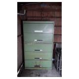 Lateral file cabinet, five drawers, has some