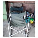 Three folding camp chairs