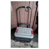 Household hand cart with Rubbermaid Actionpacker