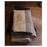 6 moving pad blankets and one tarp, all used