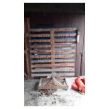 Handcrafted drying rack on wheels, 17w x 43d x 63h
