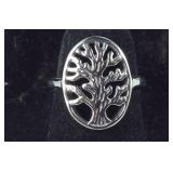 Size 5 tree of life ring stainless steel
