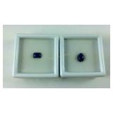 Gemstones, lapis lazuli 0.98cts and 0.92cts