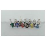 Small porcelain vases, includes eleven plus soap