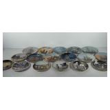 Two sets of decorative plates, includes ten