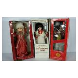 Three animated Christmas figures, each 22" tall