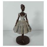 Ballerina sculpture, artist signed and dated, 12"