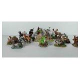 Fourteen Lenox animal figures, includes Fox,