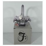 Fenton glass basket with box, 7"