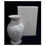 Lenox vase with box, "Rose of Peace Millenium
