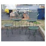 Outdoor wrought  iron Furniture Set, 2 Swivel