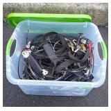 Tote with Mower Throttle cables, etc.