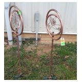 2 Lawn Water Sprinklers, ground stake decor types