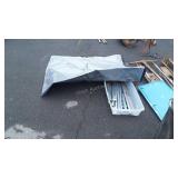 Parts and Pieces of a Tarp top Canopy, has wear