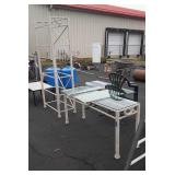 Two pc Furniture Lot. Tall Curio type Display