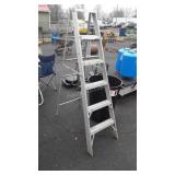 Two pc lot, 6ft aluminum Step Ladder and 32