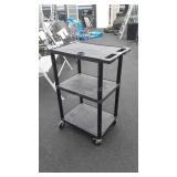 Luxor brand TV Cart, 3 Shelves, 18x28x42" tall,